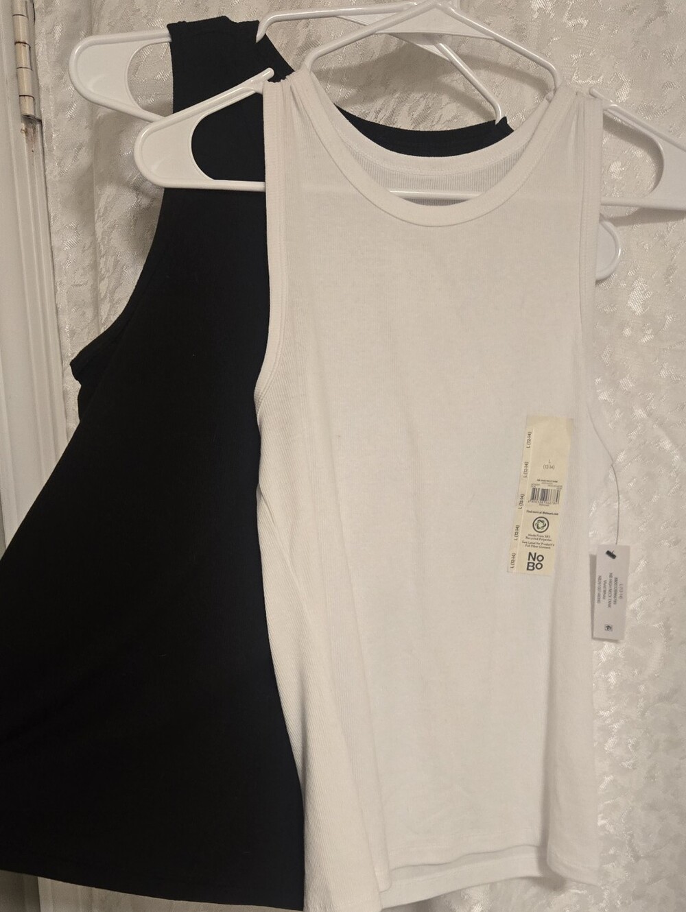 No Boundaries Black & White Ribbed Tank Tops - Set of 2